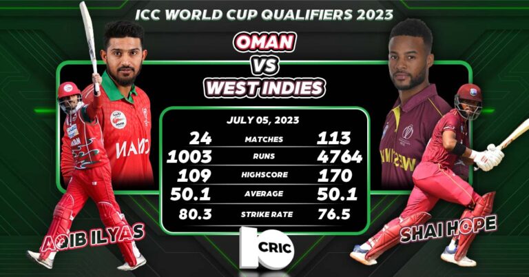 OMN vs WI Super Sixes Match 7, ICC Cricket World Cup Qualifiers 2023