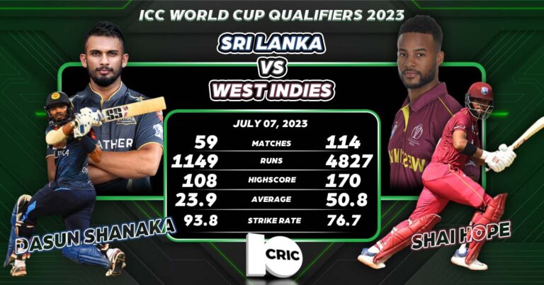 SL vs WI, Match 9, Super Sixes, ICC Cricket World Cup Qualifiers 2023