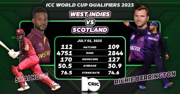 Super Sixes Scotland vs West Indies Match 3 Predictions | ICC Cricket World Cup Qualifiers 2023